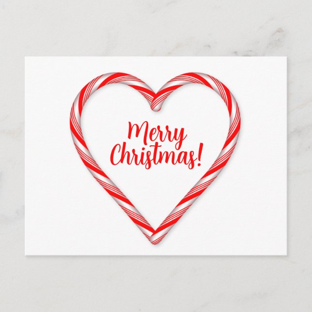 Postal Candy Cane Heart (Anverso)