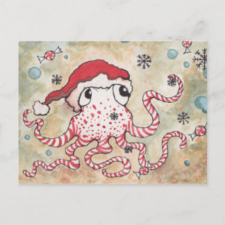Postal Candy Cane Octopus