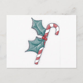 Postal Candy Cane Pointillism
