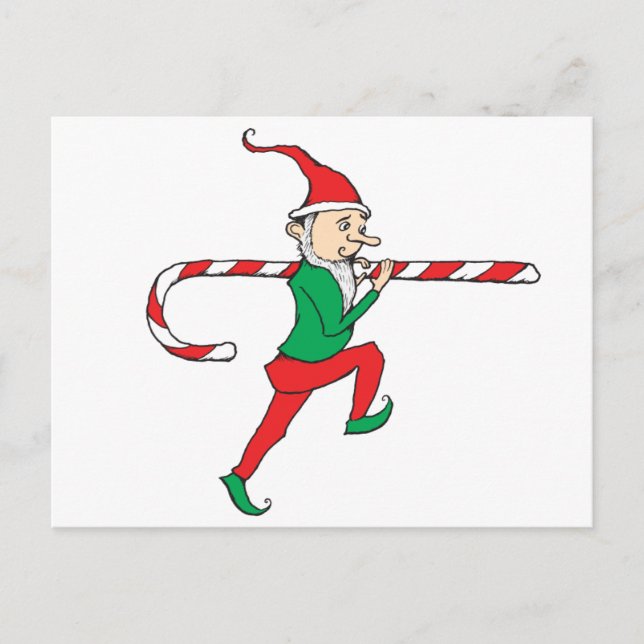 Postal Candy Cane Thief Gnome (Anverso)