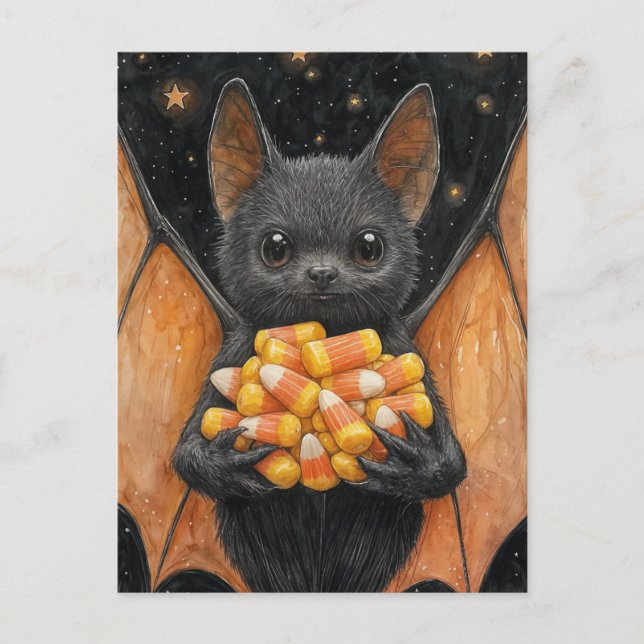 Postal Candy Corn Bat (Anverso)