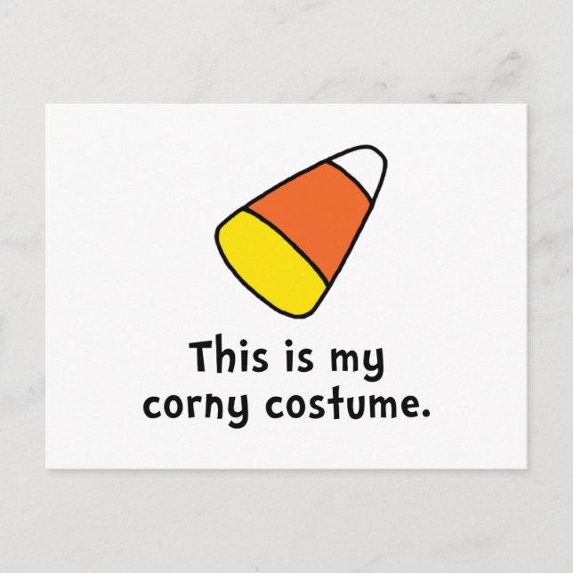 Postal Candy Corn Corny Costume (Anverso)