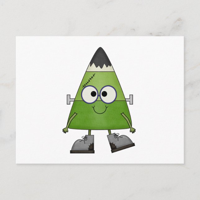 Postal Candy Corn Frankenstein Halloween (Anverso)