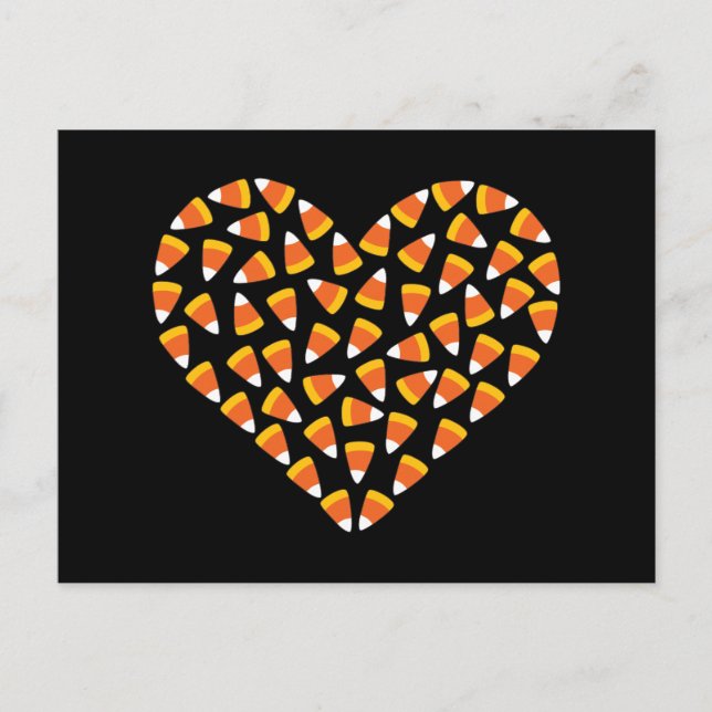 Postal Candy Corn Heart (Anverso)