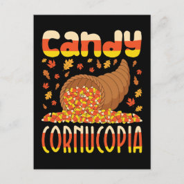 Postal Candy Cornucopia Candy Corn Halloween