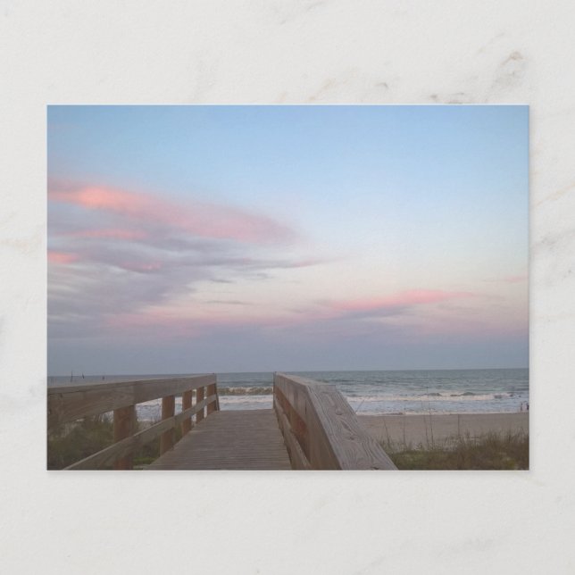 Postal Candy de algodón en la playa (Anverso)