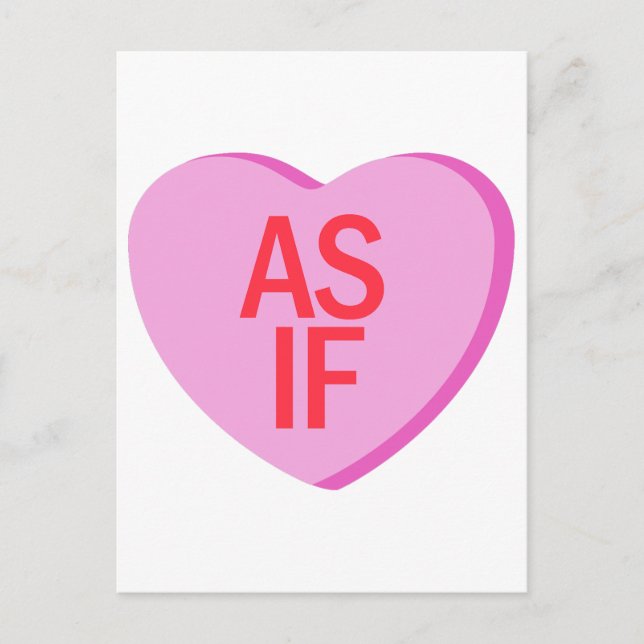 Postal Candy Heart - COMO SI (Anverso)