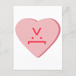 Postal Candy Heart - Devil Face