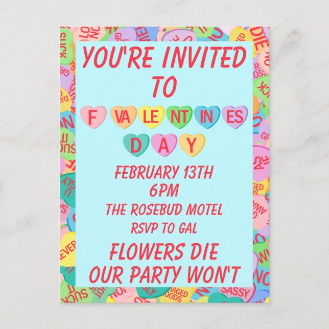 Postal Candy Hearts V. 2.0 (Anverso)