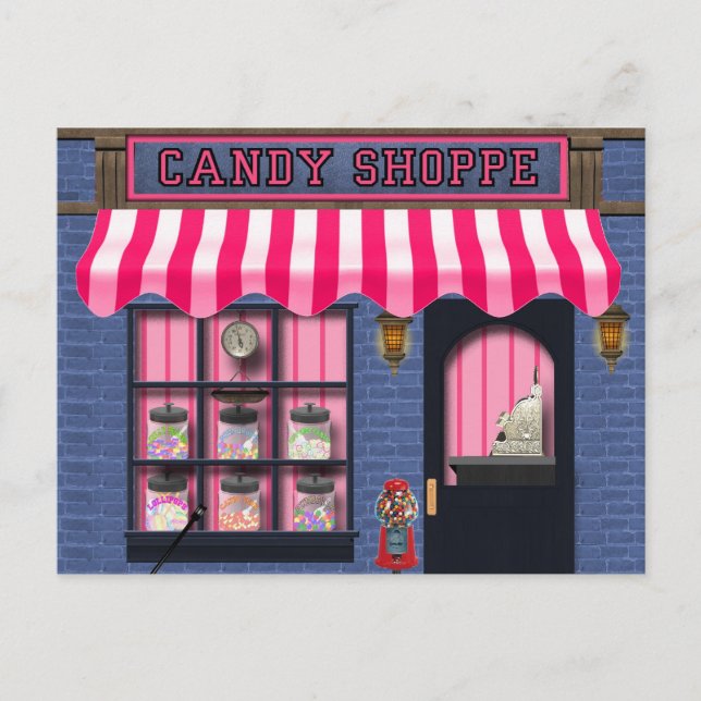 Postal Candy Shoppe dulce postcard (Anverso)