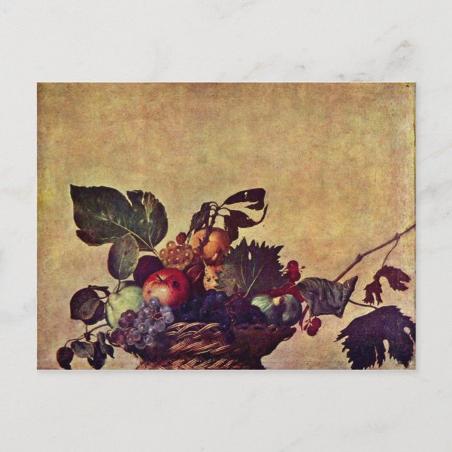 Postal Canestra Di Frutta Por Michelangelo Merisi Da Cara (Anverso)