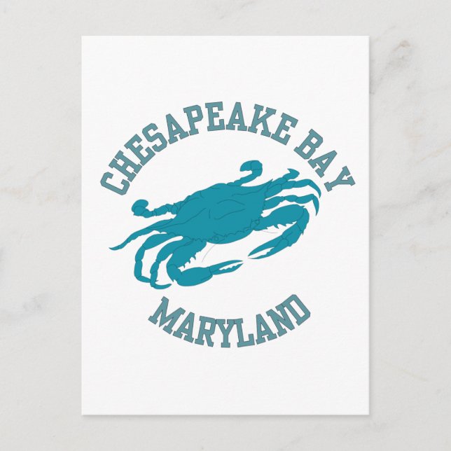 Postal Cangrejo azul de la bahía de Chesapeake (Anverso)