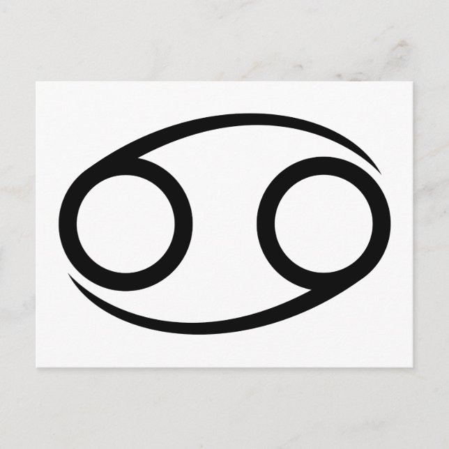 Postal cangrejo cangrejo astrología griega horoscopio zod (Anverso)