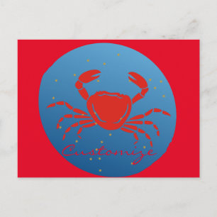 Postal Cangrejo de cáncer Zodiac Thunder_Cove