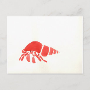 Postal Cangrejo ermitaño rojo