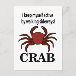 Postal Cangrejo Me Mantengo Activo Caminando Al Lado Del 