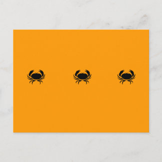 Postal Cangrejo negro-sobre-Naranja oceánico