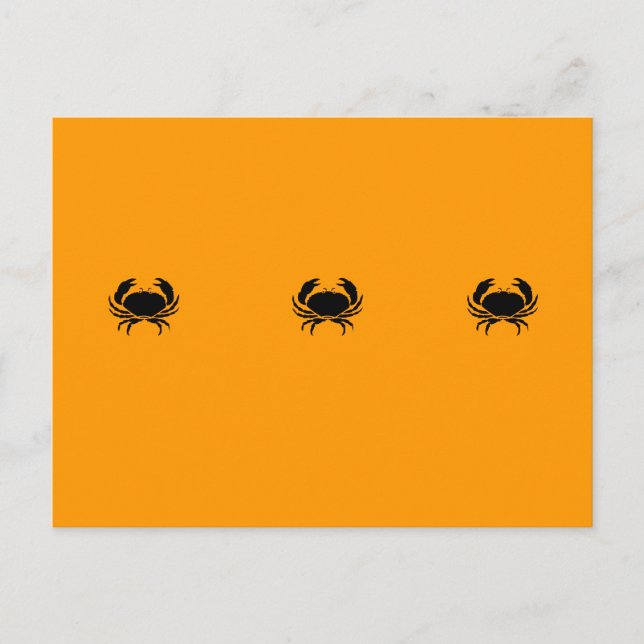Postal Cangrejo negro-sobre-Naranja oceánico (Anverso)