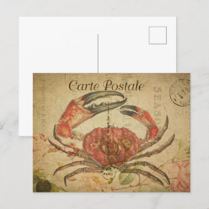 Postal Cangrejo vintage