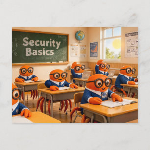 Postal Cangrejos Espías Aula Aprendizaje Básico Seguridad