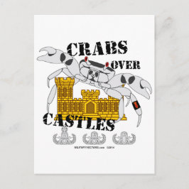 Postal Cangrejos sobre castillos