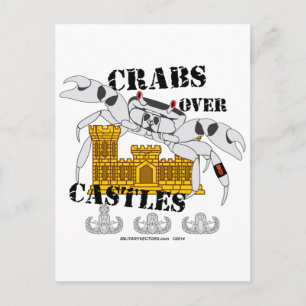 Postal Cangrejos sobre castillos