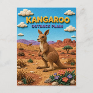 Postal Canguro, Arte de Arcilla de la Llanura del Interio