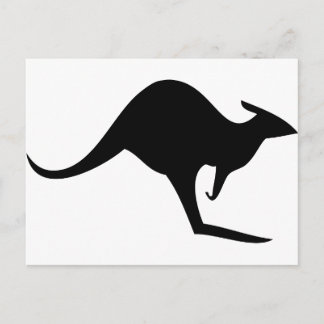 Postal canguro australiano negro - australia