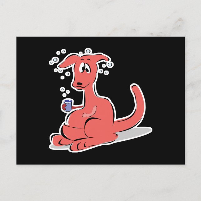 Postal canguro borracho gracioso (Anverso)