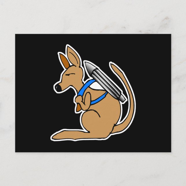 Postal canguro de cohetes (Anverso)