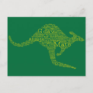 Postal Canguro hecho de jerga australiana