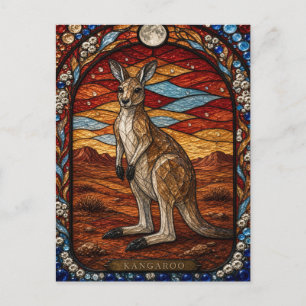 Postal Canguro, vidrio de color Estrella del Desierto