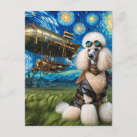 Caniche estándar steampunk