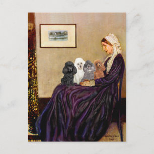 Postal Caniches (cuatro) - La madre de Whistler