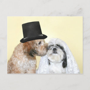 Postal Canine Bride y Groom
