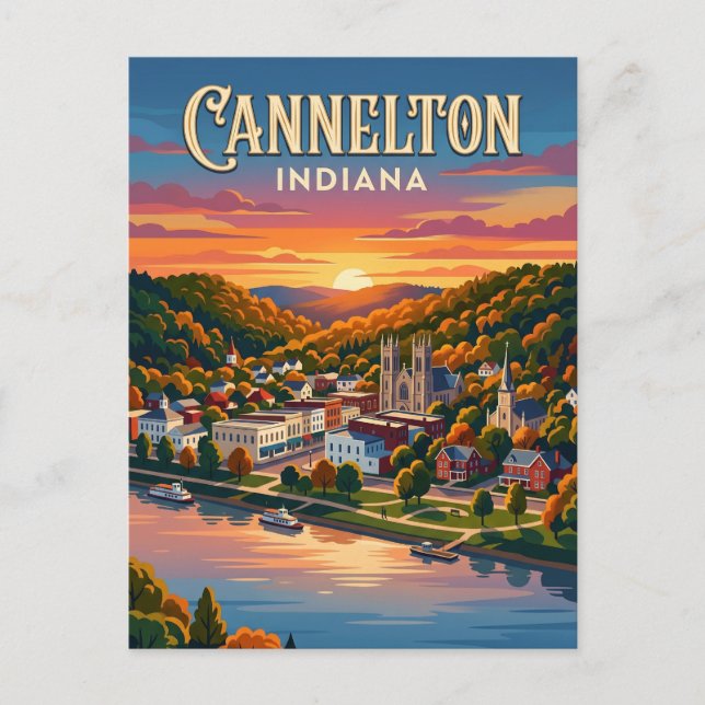 Postal Cannelton EE. UU. (Anverso)