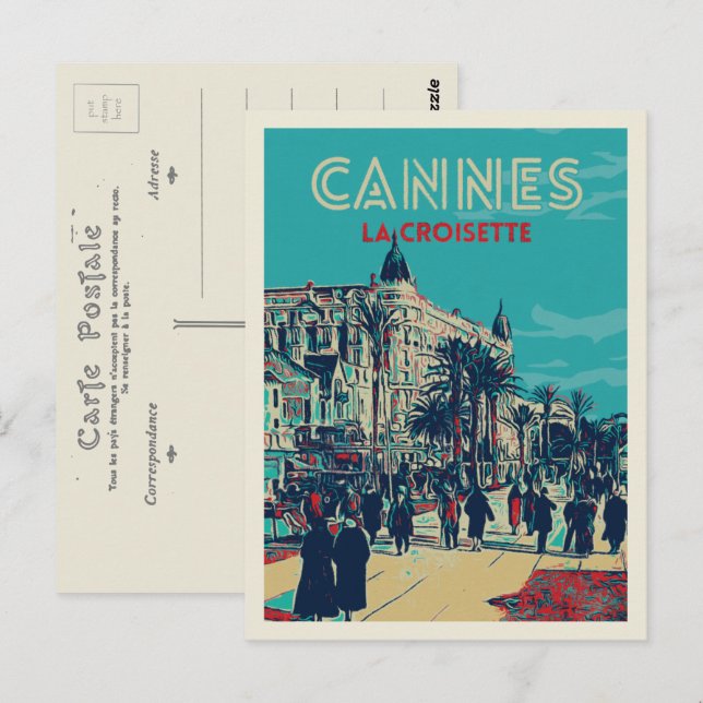 Postal Cannes Cote d'Azur France, vista retro de la Crois (Anverso / Reverso)