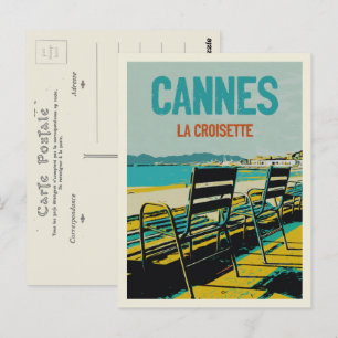 Postal Cannes Cote d'Azur France, vistas a la Croisette