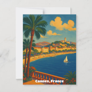 Postal Cannes Francia Riviera Francesa Vintage