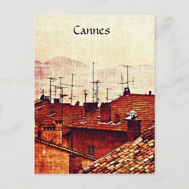 Postal Cannes, tejados de Provenza (Anverso)