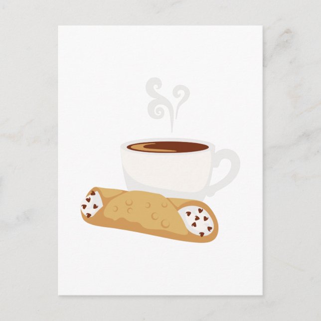 Postal Cannoli y café (Anverso)