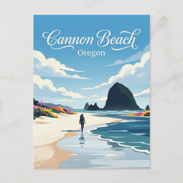 Postal Cannon Beach EE. UU. (Anverso)