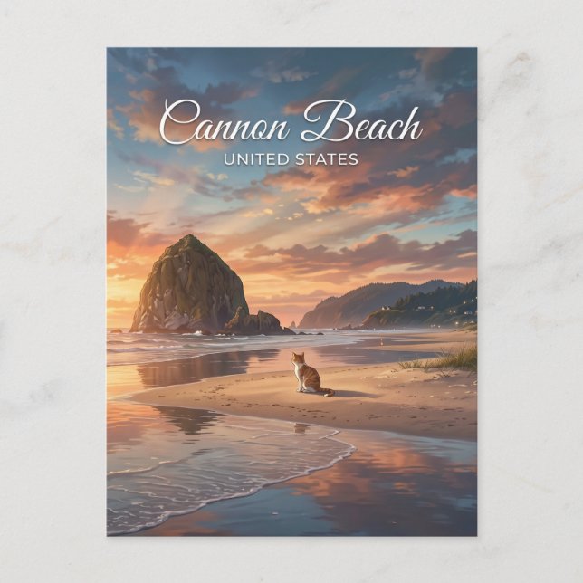 Postal Cannon Beach Oregón (Anverso)