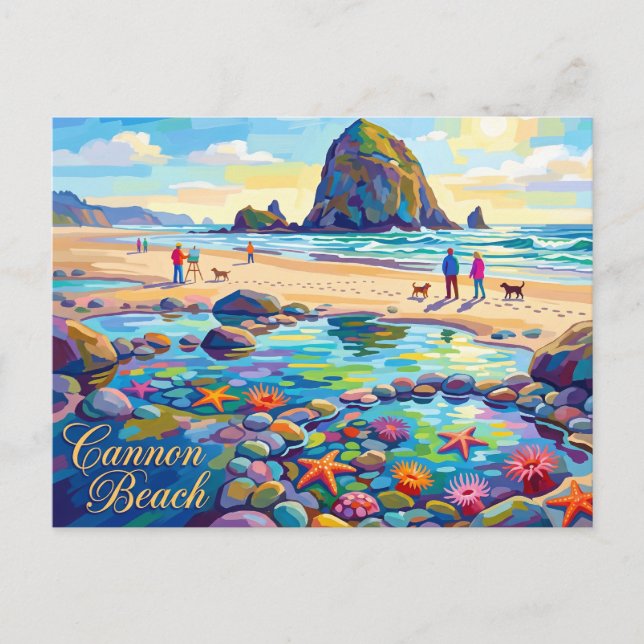 Postal Cannon Beach Oregón (Anverso)