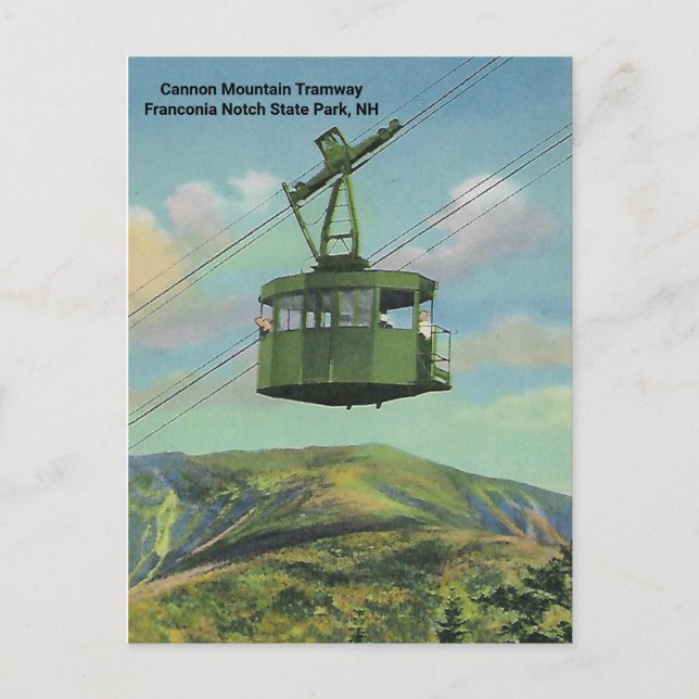 Postal Cannon Mt. New Hampshire Tramway Vintage (Anverso)