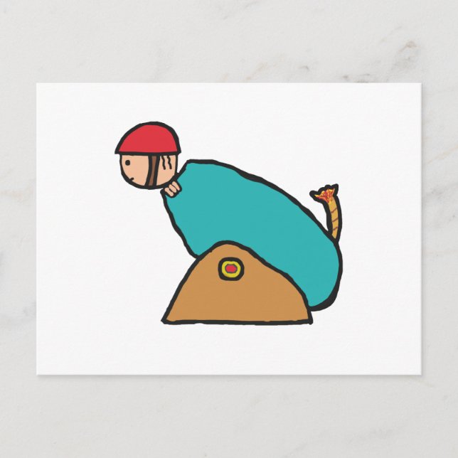 Postal Cannonball humano (Anverso)