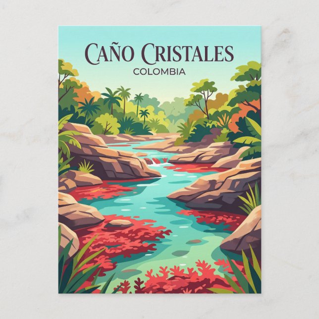 Postal Caño Cristales Colombia (Anverso)