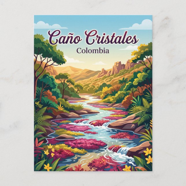 Postal Caño Cristales Colombia (Anverso)