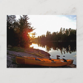 Postal Canoa al atardecer