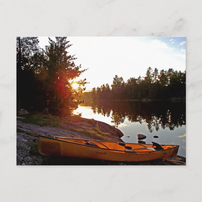 Postal Canoa al atardecer (Anverso)